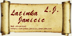 Latinka Janičić vizit kartica